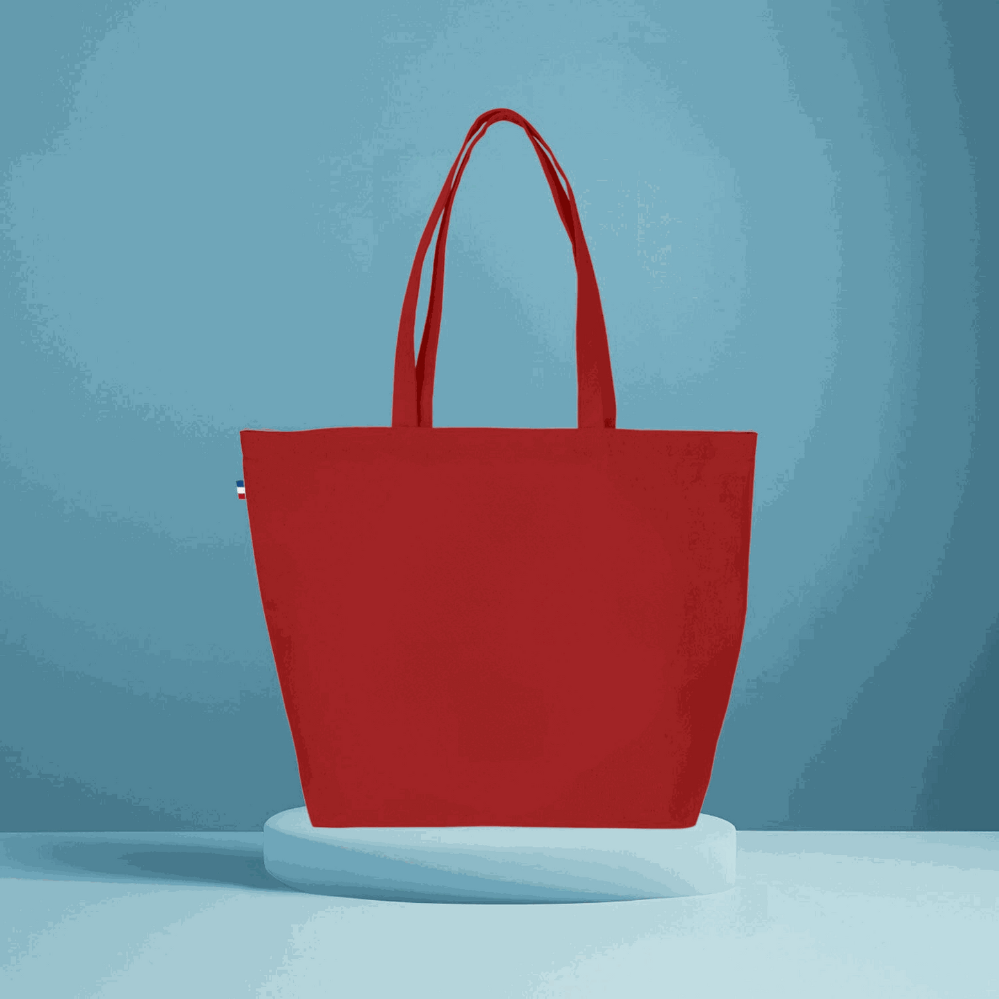 Sac de plage en coton 100% fabriqué en France, grand format avec soufflet, coloris au choix, idéal pour la plage ou les sorties