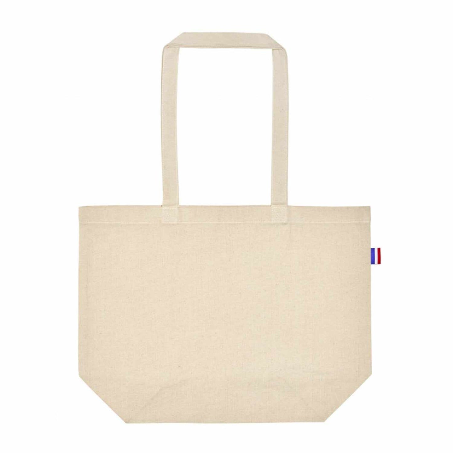 Sac cabas en coton épais 220 g/m², format 35x47 cm, anses longues, grande capacité 16 litres, fabriqué en France