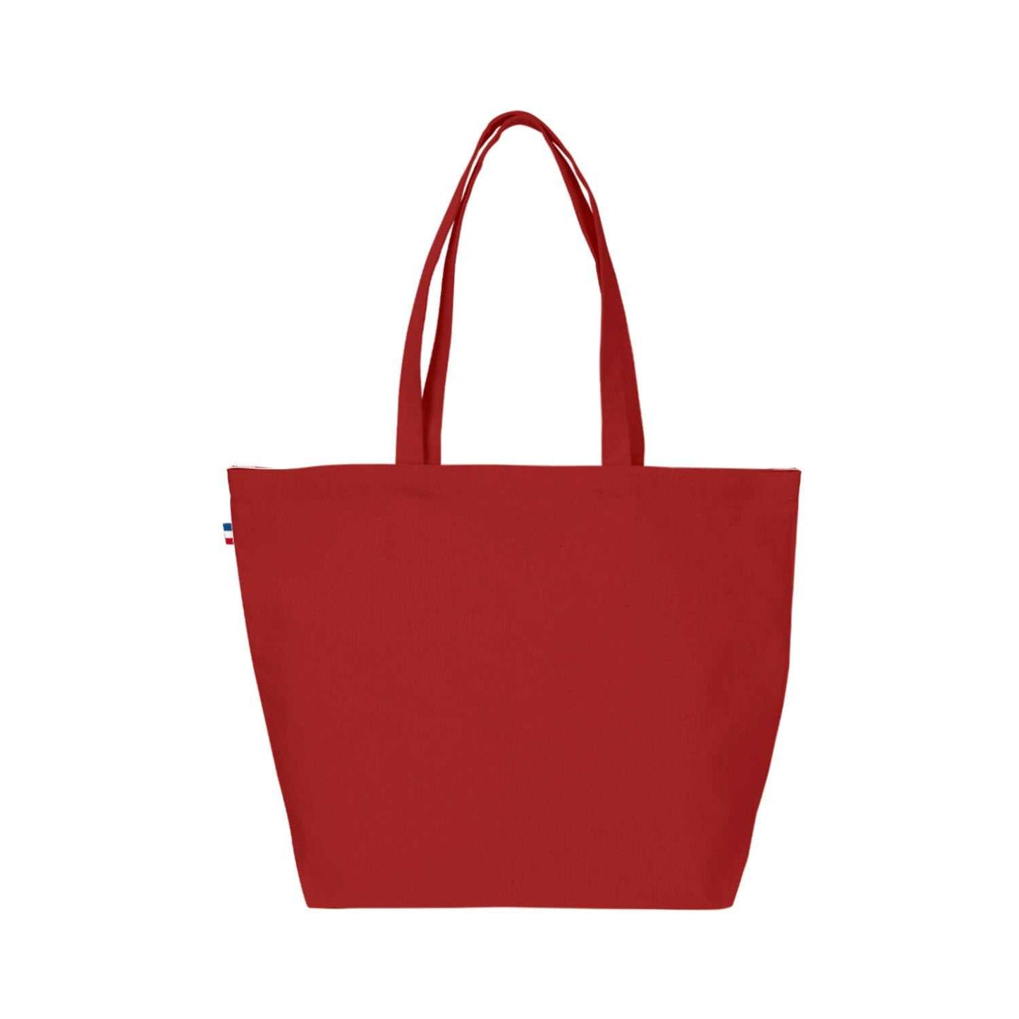 Sac de plage en coton 100% fabriqué en France, grand format avec soufflet, coloris au choix, idéal pour la plage ou les sorties